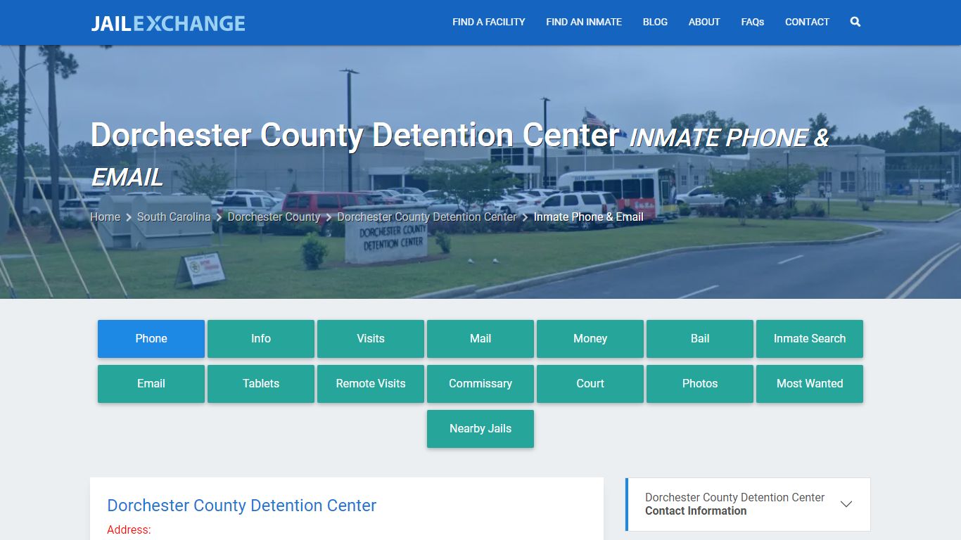 Inmate Phone - Dorchester County Detention Center, SC - Jail Exchange